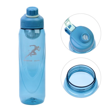 Water bottle, 1 l, "movement - life", blue