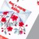 Stick plastic interior color "envelopes with flowers and hearts" 60x80 cm