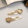 Invisible hair "Amanda" (set 2 pcs) heart, 6.5 cm, gold