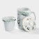 Ceramic mug with a panda lid and sieve, 300 ml, white color