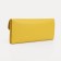 Women's wallet on the button, yellow color