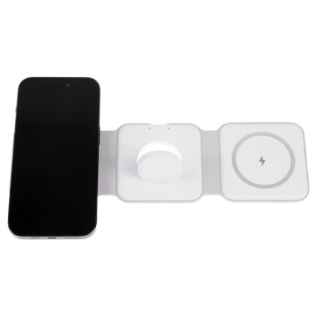 Wireless charger 3 in 1 A07, 15 W, support magsafe, folding, white-6