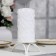 Candle-cylinder wedding "roses", 14x7.5 cm, white, home