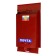 Mail box without a lock (with a loop), vertical, "mail", burgundy