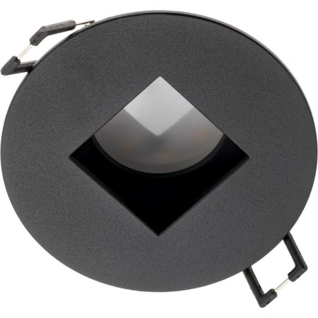 Light-K Buildiv, Artin, circle 87x87x38mm mounting hole 75x75mm GU5.3 Al Black 51432 9-4