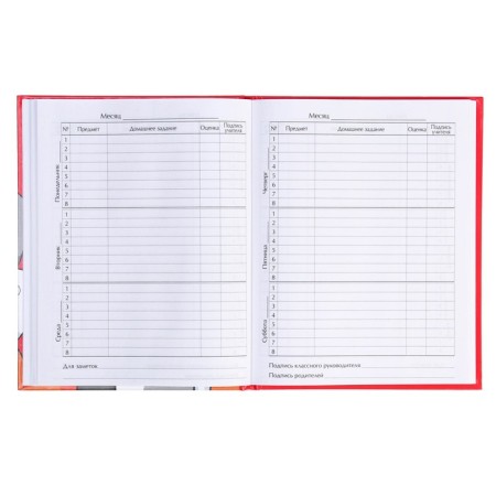 Diary for grades 5-11, "cats", solid cover 7BC, glossy lamination, 48 sheets-4