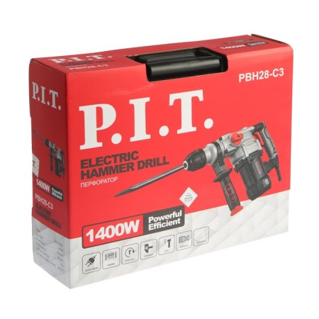 Perforator P.I.T. PBH28-C3, 1400 W, 5.5 J, SDS+, 4300 FP/min, 3 modes, case-10