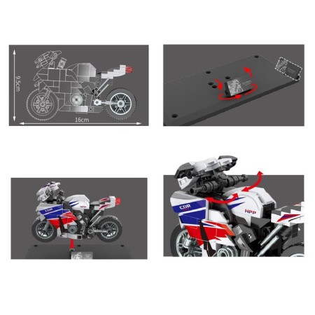 Constructor Motorcycle Motorcycle, 260 parts 6+-2