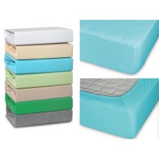 Простыня на резинке Cleo, трикотаж, размер 90x200x25 см, цвет бирюзовый