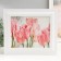 Key closed "Pink Tulips" 26.5x31.5 cm white