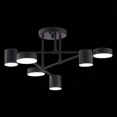 Ceiling EVOLUCE lamp. Sle201042-06. Nobel. 6x7 W, LED, 4000K, 3024 LM, 57x57x25 cm, black color-7