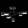 Ceiling EVOLUCE lamp. Sle201042-06. Nobel. 6x7 W, LED, 4000K, 3024 LM, 57x57x25 cm, black color