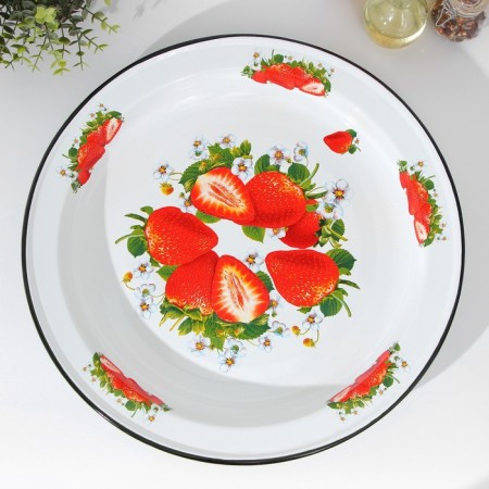 Sadovaya strawberry dish, 5 l, d = 47.5 cm, white color-1