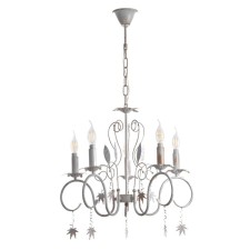 Beatrice chandelier 5xe14 40w is white with a golden patina 56.5x56.5x48.5-105 cm Bayerlux