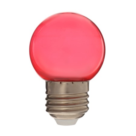 LED lamp, G45, E27, 1.5 W, for BelT-LITA, transparent, red, set 10 pcs