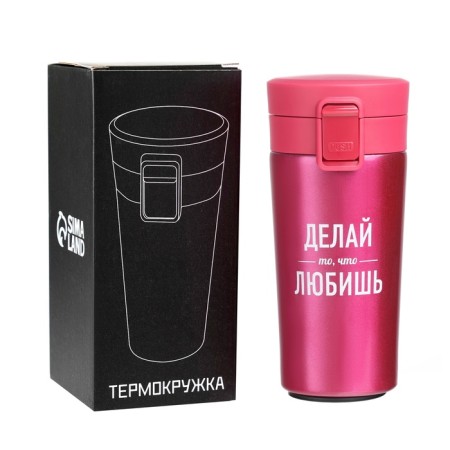 Thermal circle, 380 ml, Style "Master K. Do what you love", retains heat 8 hours, with a strainer-3