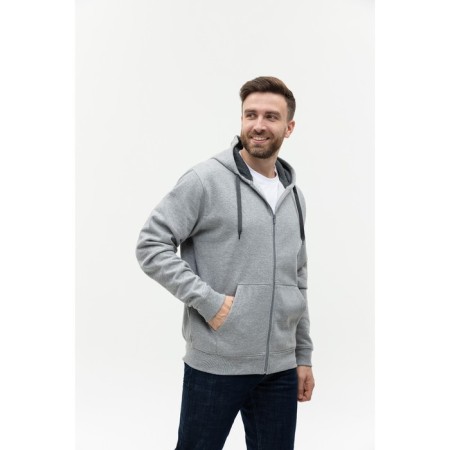Male sweatshirt, size 44, color gray melange-6