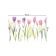 Set of napkins for setting the table "Flowers of Spring", rectangular, rounded edges, size 30x46 cm, 4 pcs
