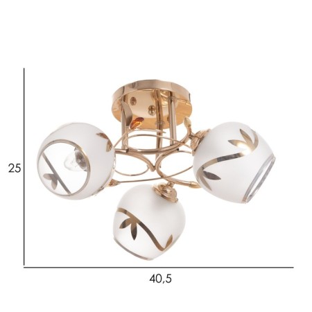 Jeannet chandelier 3x40W E27 Gold Model: 2800064-9
