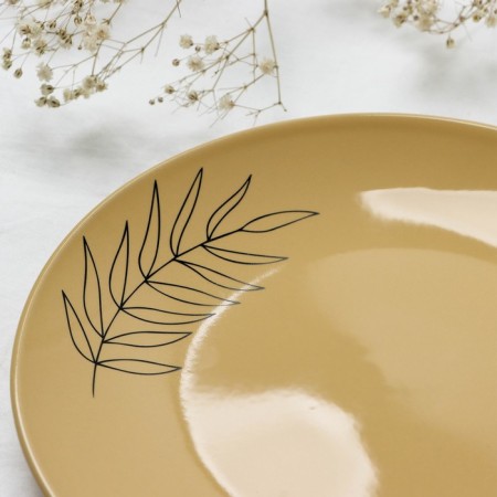 Ceramic “Style” plate, 21 cm, beige color-5