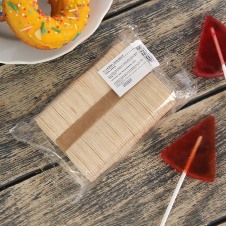 A set of wooden ice cream sticks, 7.5 × 1.1-1.5 cm, 100 pcs-4