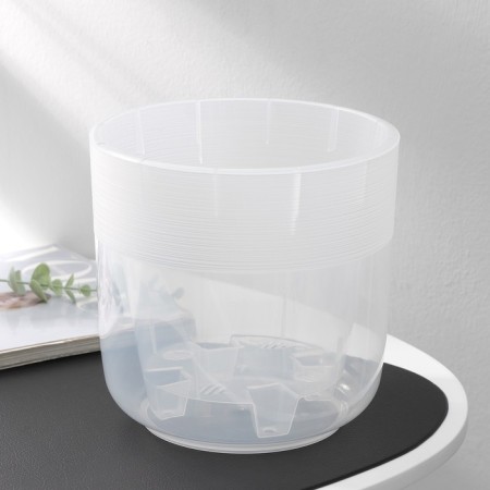 Kashpo for flowers with an insert "Linel", 4.5 l, d = 19 cm, h = 19 cm, transparent