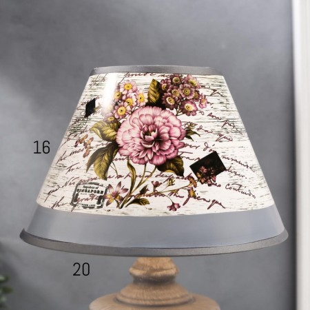 Table lamp "Bird in the flower garden" gray E14 220V 35x24.5x24.5 cm-9