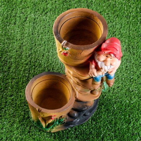 Figure Kashpo "Gnome with two Kashpo" 20x24x30cm-3