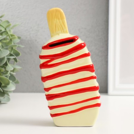 Pigger Ceramics "Gragging Eskimo" Red strips 8.2x3.8x15.5 cm-3