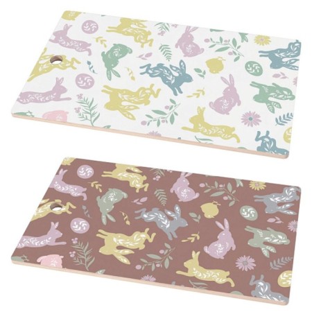 Devillery board Multida "Easter hares", birch, size 29x17 cm