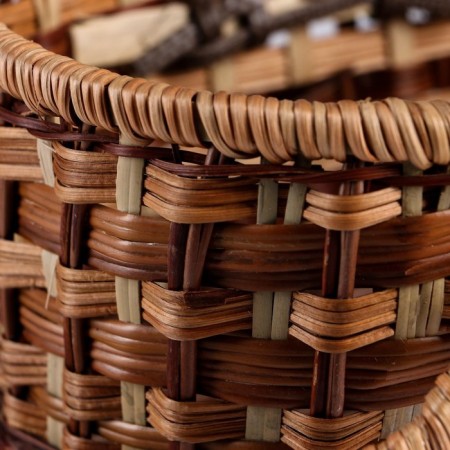 Basket "Picnic", without a lid with 2 handles, 26 × 21 × 12/24, rattan-4