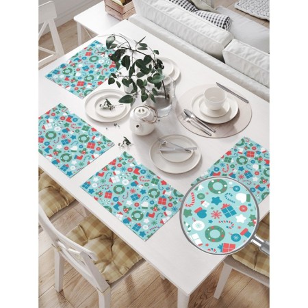 Set of napkins for setting the table "Gifts for the New Year", rectangular, size 32x46 cm, 4 pcs