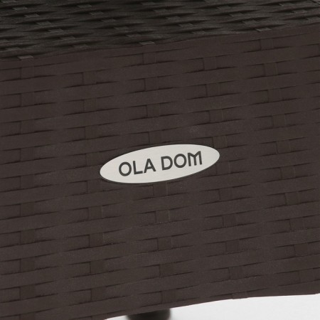 Rattan Ola Dom table square, brown, 75.5 x 76 x 74.5 cm-3