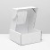 Self -charged box, with a window, white, 19 x 18 x 9 cm
