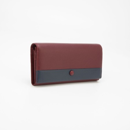 Women's wallet on magnets, burgundy color