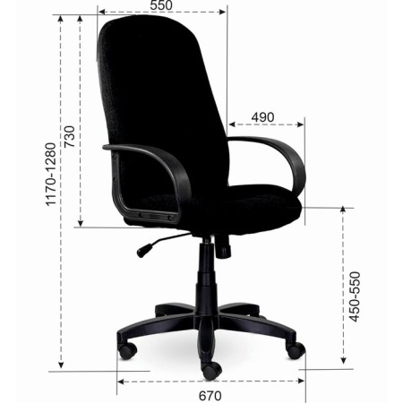 Кресло для руководителя BRABIX Classic EX-685, ткань С, черный С-11-5