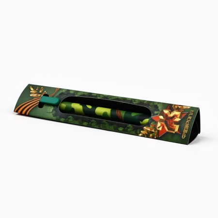Ballic handle, blue paste, 0.7 mm, automatic, in the envelope "brave defender"-3