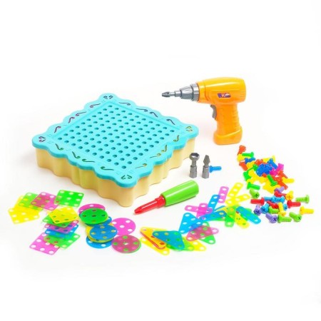 Designer spiral mosaic "Constructs", with an electric screwdriver and backlight, 200 parts-3