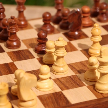 Board game 3V1 (chess + domino + cubes), board 20x20 cm, tree shisham-7