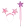 Carnival set "Star", rin, rod, pink color