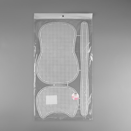 Canvas-base for embroidery bags, plastic, 42 × 24 cm, white color-6