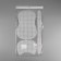 Canvas-base for embroidery bags, plastic, 42 × 24 cm, white color