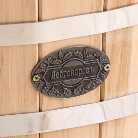 Gang of linden, 9 liters, round, stainless insert, "Dobroparov"-4