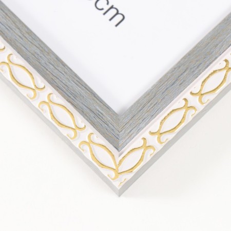 Photo frame plastic 20x25 cm "Golden brackets. Double" gray 23.5x28.5 cm-2