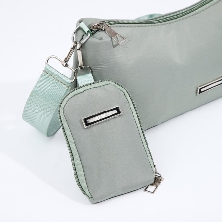Bag Cross-Bodi with a zipper, mint color-5