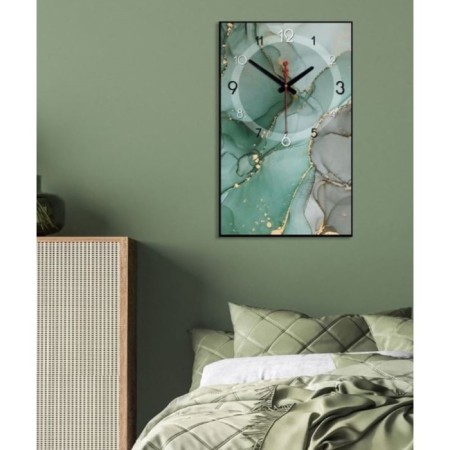 Carty clock is wall-mounted, interior "marble", smooth move, 57 x 35 cm-2