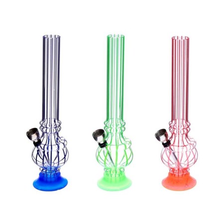 Bong, H-20 cm, "stripes", acrylic, mix-2