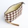 Lightning cosmetic bag, white/brown color