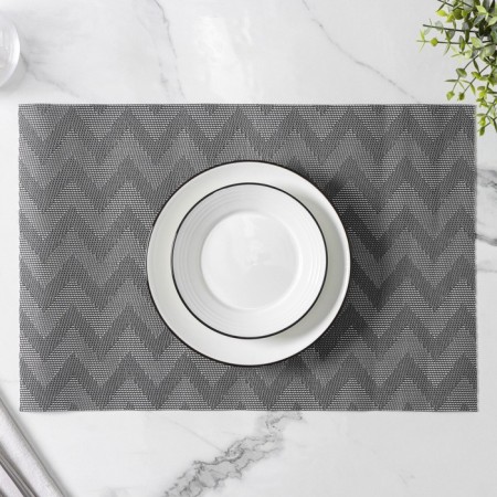 Set of serving napkins on the Magistro table, 4 pcs, 30 × 45 cm, black color-3