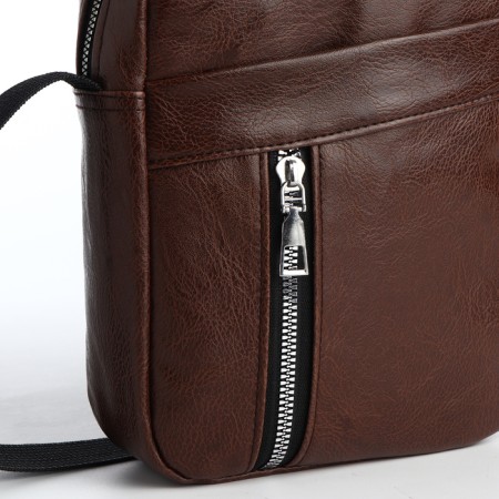 Male bag with lightning, brown color-2